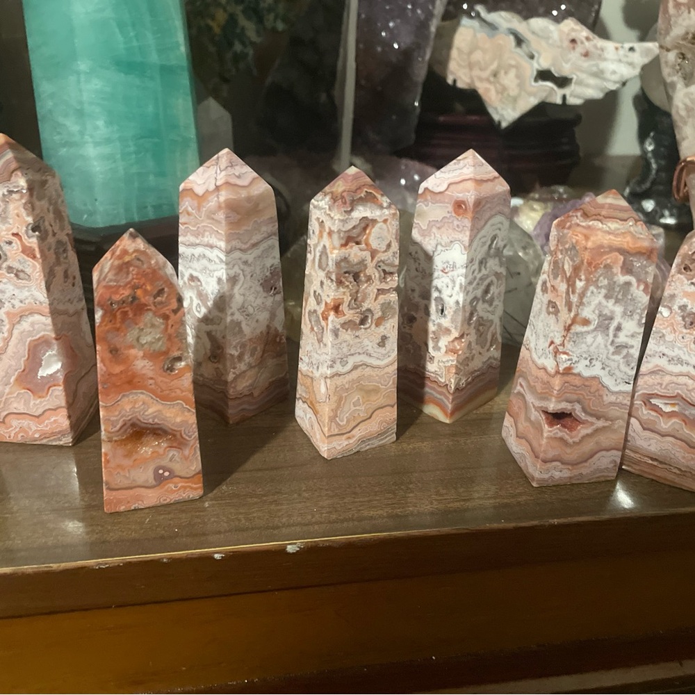 Pink Mexican crazy lace,7 each one is 22 high quality 1a,2b, 3c,4d, 5e, 6f,7g - Picture 2 of 2
